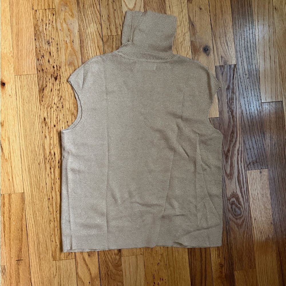 Set of 2 Metallic Turtleneck Tank Tops - Picture 3 of 7